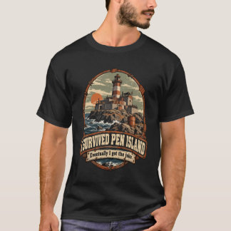 T-shirt J'ai survécu à l'humour du serveur Rust de Pen Isl