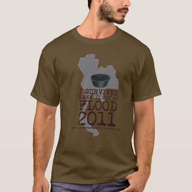 T-shirt J'ai survécu à l'inondation 2011 de Soi 69 (Devant)