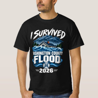 T-shirt J'ai survécu à l'inondation du comté de Washington