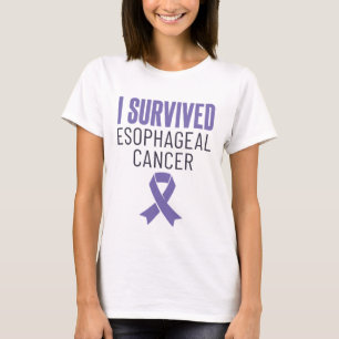 T-shirt J'ai survécu à l'oesophage Cancer Guerrier Surviva
