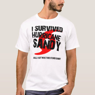 T-shirt j'ai survécu à l'ouragan arénacé et tout que j