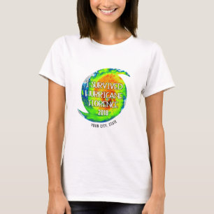T-shirt J'AI SURVÉCU À L'OURAGAN FLORENCE votre ville et