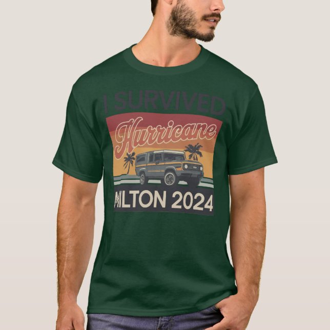 T-shirt J'ai survécu à l'ouragan Milton Florida Octobre 20 (Devant)