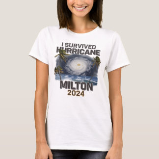 T-shirt J'ai survécu à l'ouragan Milton Florida Octobre 20