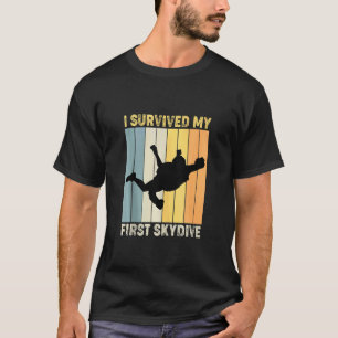 T-shirt J'ai survécu à mon premier saut en parachute Parac