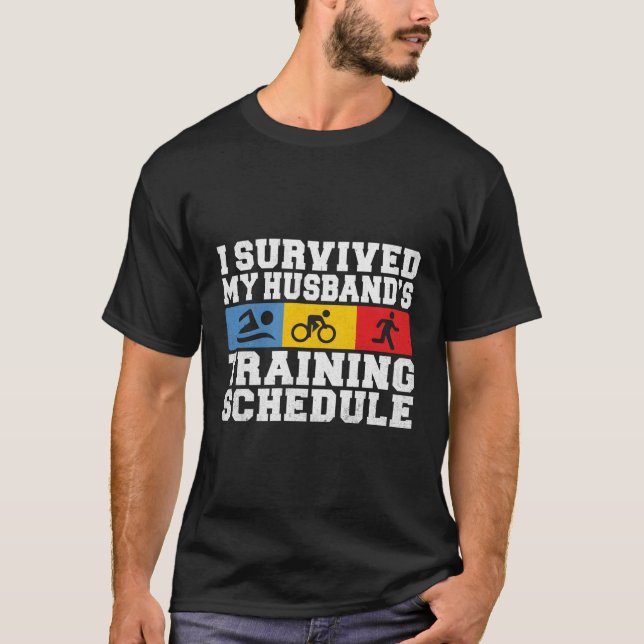 T-shirt J'Ai Survécu À Mon Programme D'Entraînement Des Ma (Devant)