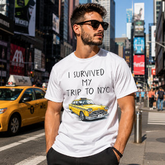 T-shirt J'ai Survécu à Mon Voyage à Nyc (Texte Personnalis