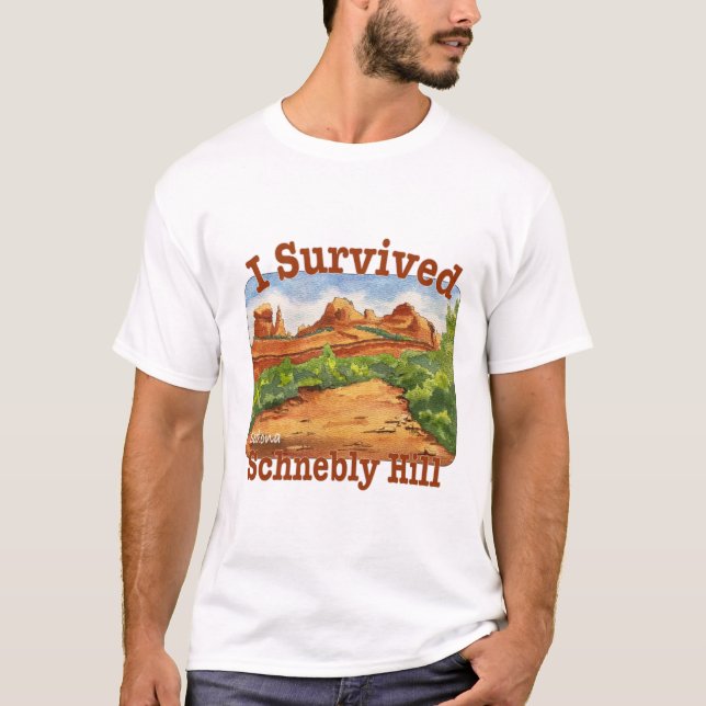 T-shirt J'ai survécu à Schnebly Hill Road, Sedona (Devant)