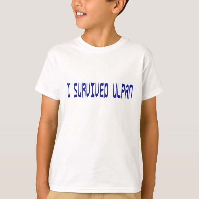 T-shirt J'ai survécu à Ulpan (Devant)