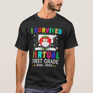 T-shirt J'Ai Survécu À Une Distance Virtuelle De 1Ème Anné