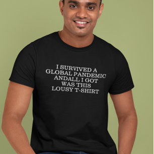 T-shirt J'ai Survécu à une Pandémie Mondiale COVID-19