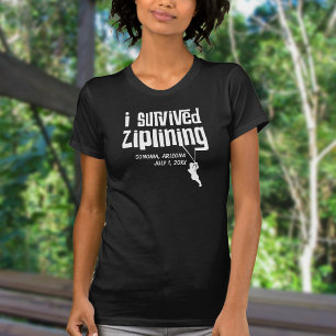 T-shirt J'ai survécu à Ziplining Personnalisable