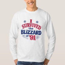 T-shirt « J'ai survécu au blizzard de 91 »