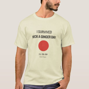 T-shirt J'ai survécu au coup-de-pied par jour de gingembr