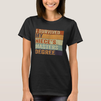 T-shirt J'ai survécu au master de ma nièce Vintage Gradu