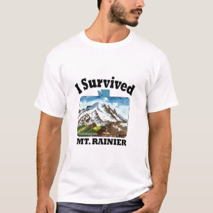 T-shirt J'ai survécu au Mont Rainier, Washington