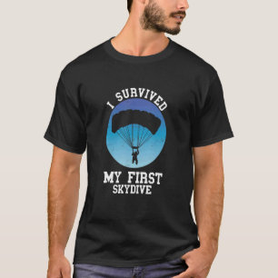 T-shirt J'ai survécu au premier saut en parachute Parachut