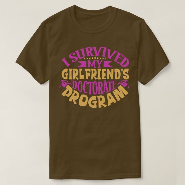 T-shirt J'ai survécu au programme de doctorat de mes petit (Design devant)