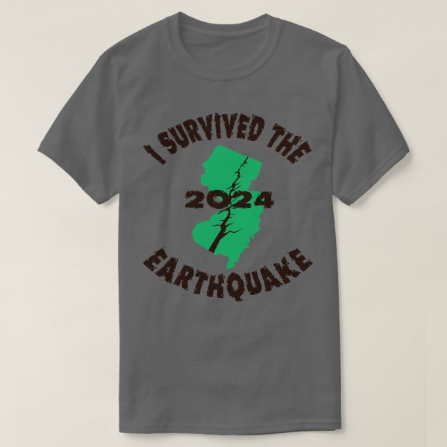 T-shirt J'ai survécu au séisme du New Jersey (Design devant)