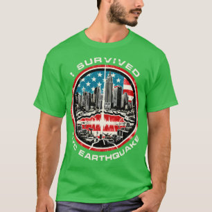 T-shirt J'Ai Survécu Au Tremblement De Terre De 2024 À New