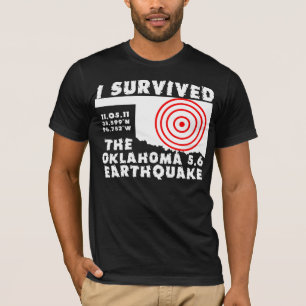T-shirt J'ai survécu au tremblement de terre de l'Oklahom