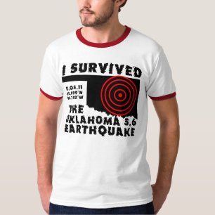 T-shirt J'ai survécu au tremblement de terre de l'Oklahom