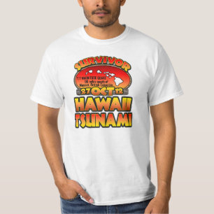T-shirt J'ai survécu au tsunami d'Hawaï le 27 octobre 20