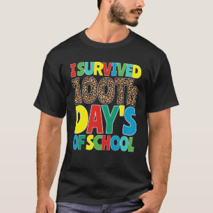 T-shirt J'Ai Survécu Aux 100Ème Jours D'Enseignant Étudian