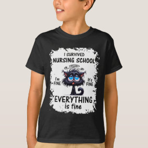 T-shirt J'ai survécu aux études de soins infirmiers 2025
