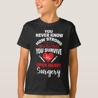 T-shirt J'ai survécu Open Heart Chirurgie Bypass Survivor 