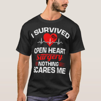 T-shirt J'ai survécu Open Heart Chirurgie Cadeaux Récupéra