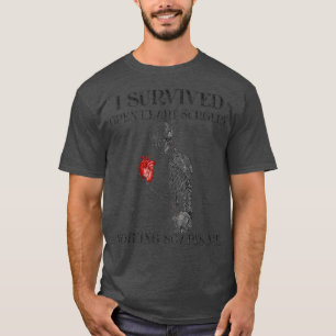 T-shirt J'ai survécu Open Heart Chirurgie Survivor Cadeau