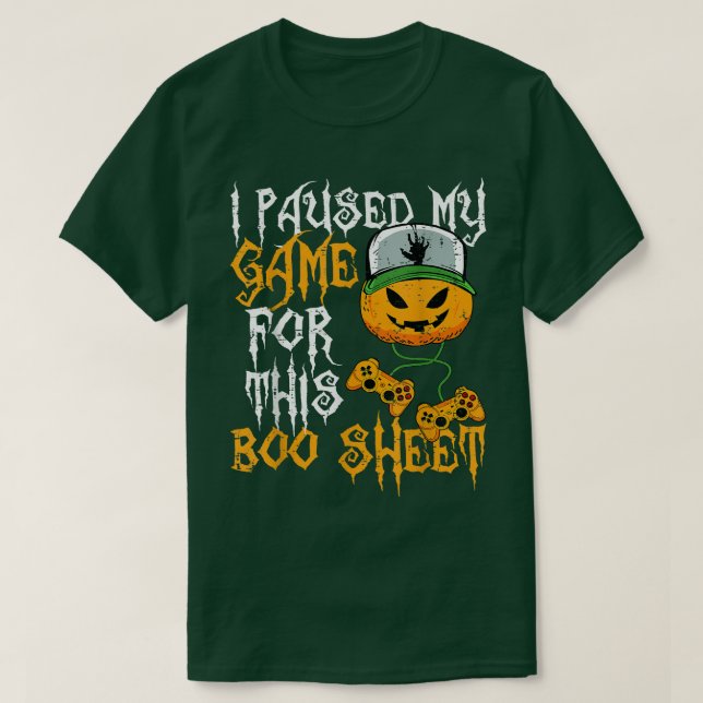 T-shirt J'Ai Suspendu Mon Jeu Pour Ce Citrouille De Feuill (Design devant)