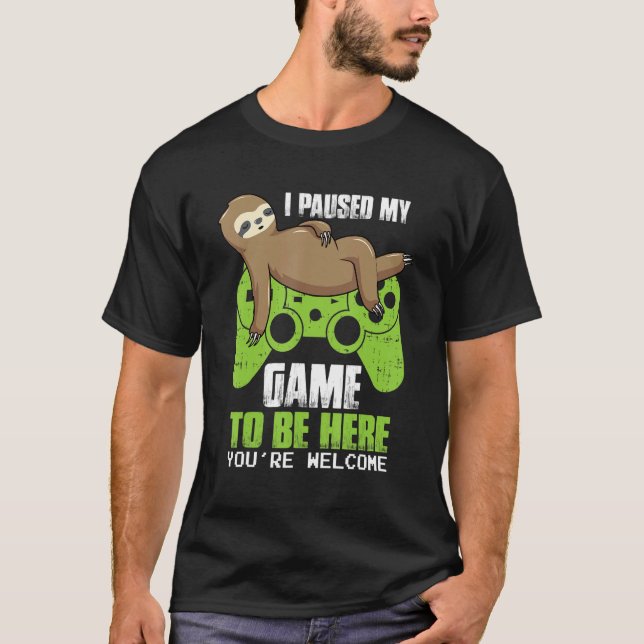 T-shirt J'Ai Suspendu Mon Jeu Pour Être Ici Retro Gamer Sl (Devant)