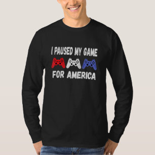 T-shirt J'Ai Suspendu Mon Jeu Pour Fireworks America Indep