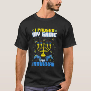T-shirt J'Ai Suspendu Mon Jeu Pour Hanoukka Menorah Contro