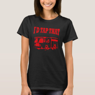 T-shirt J'ai tapé ça, pompier camion de pompiers