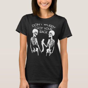 T-shirt J'ai ton dos Halloween Skeleton Skull Men et