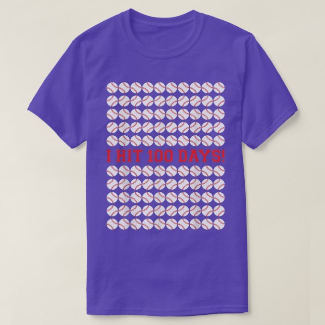 T-shirt J'Ai Touché 100 Jours De Baseball Scolaire 100E Jo (Design devant)