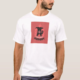 T-shirt « J'ai très faim » – Chat de cerveau drôle