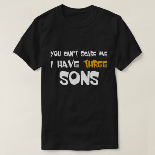 T-shirt J'ai trois cadeaux de fête des pères de fils