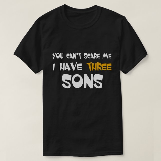 T-shirt J'ai trois cadeaux de fête des pères de fils (Design devant)