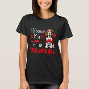 T-shirt J'ai trouvé mon Beagle de la Saint-Valentin avec u