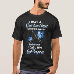 T-shirt J'Ai Un Ange Gardien Mon Pape Qui Me Regarde Je