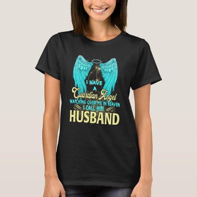 T-shirt J'Ai Un Ange Gardien Qui Me Surveille Je L'Appelle (Devant)
