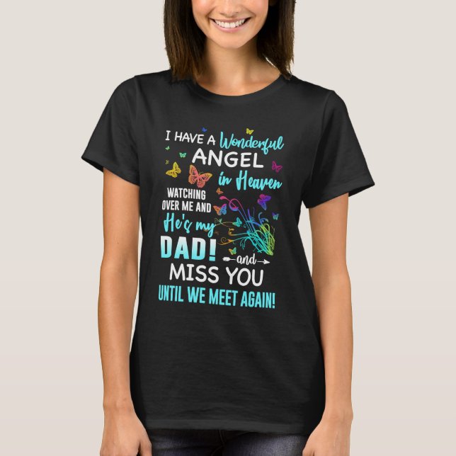 T-shirt J'Ai Un Ange Merveilleux Dans Le Ciel Qui Me Surve (Devant)