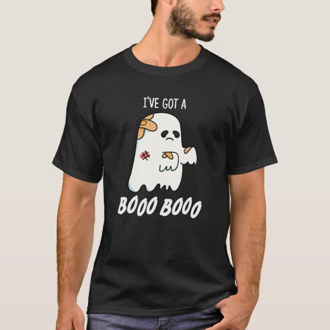 T-shirt J'ai un Boo Boo Drôle Ghost Pun Dark BG (Devant)