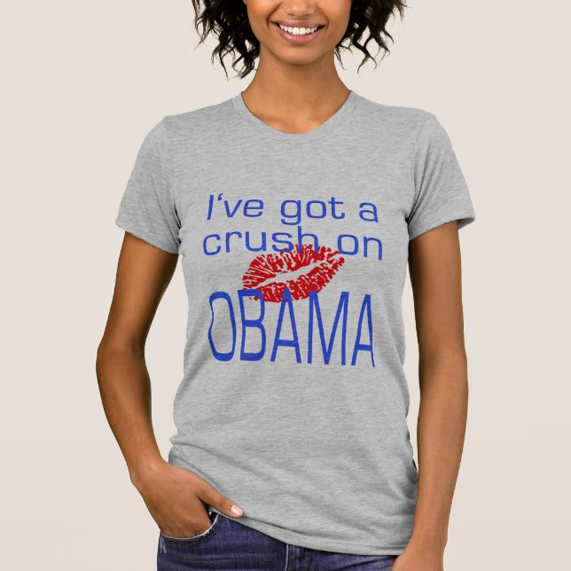 T-shirt J'ai un écrasement sur Obama (Devant)