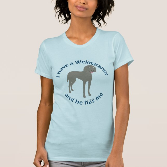 T-shirt J'Ai Un Weimaraner (Devant)