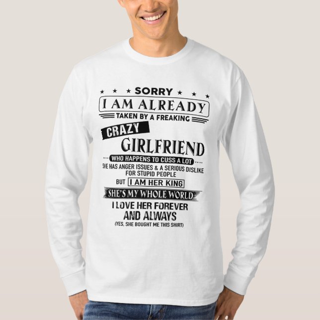 T-shirt J'ai une amie folle (Devant)